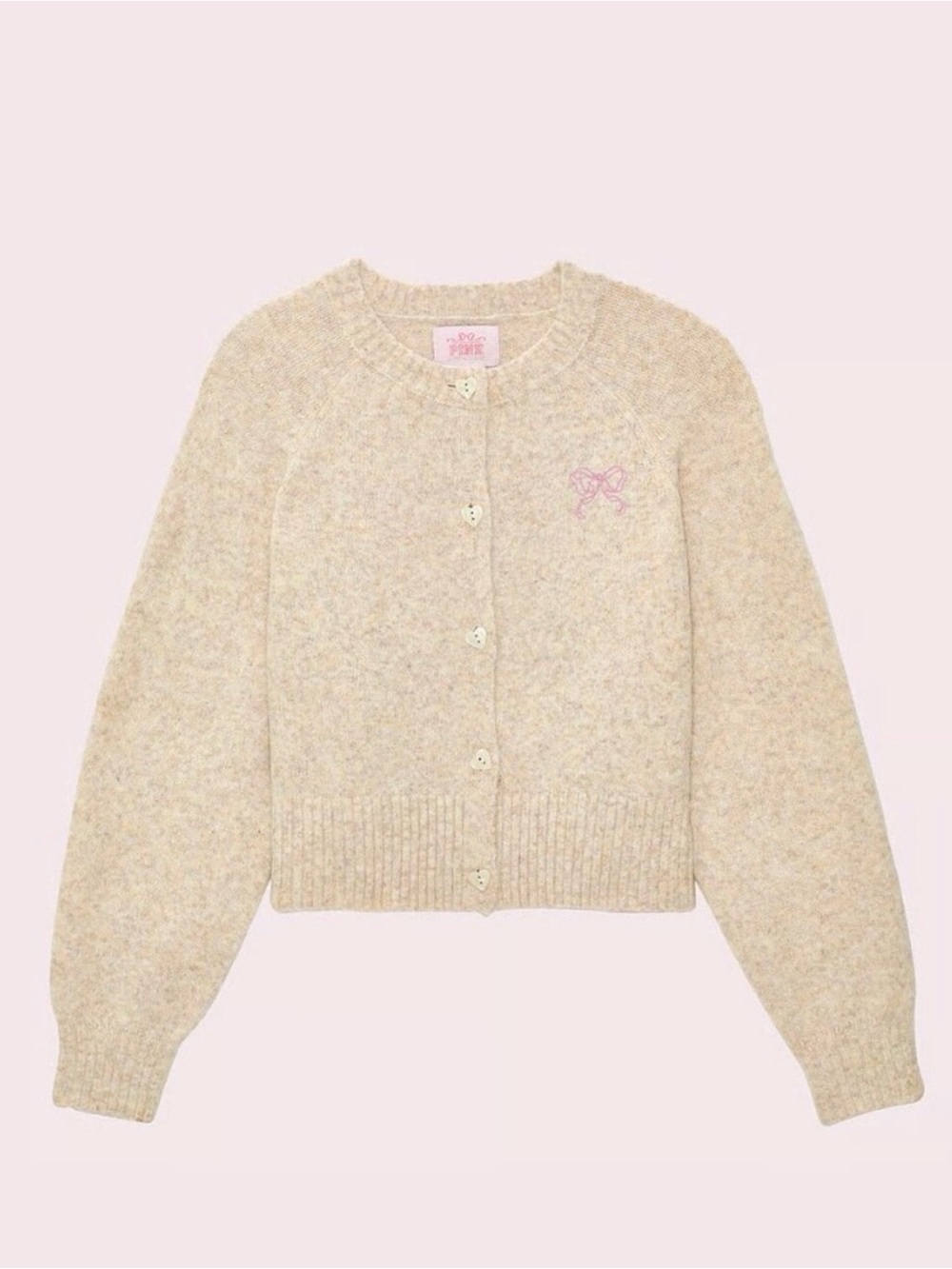 PINK x Love Shack Fancy Bow Cardigan Sweater BNWT